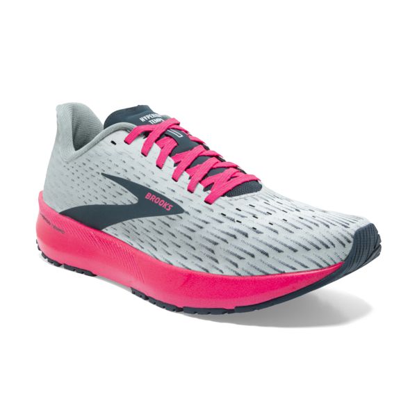 Brooks Hyperion Tempo Women's Road Running Shoes Grey / Navy / Pink | NZ-69153