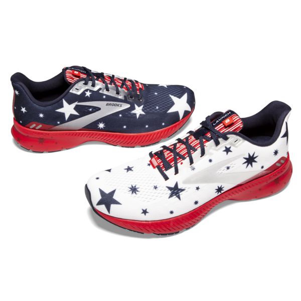 Brooks Launch 8 Women's Road Running Shoes Blue / Red / White | NZ-145203