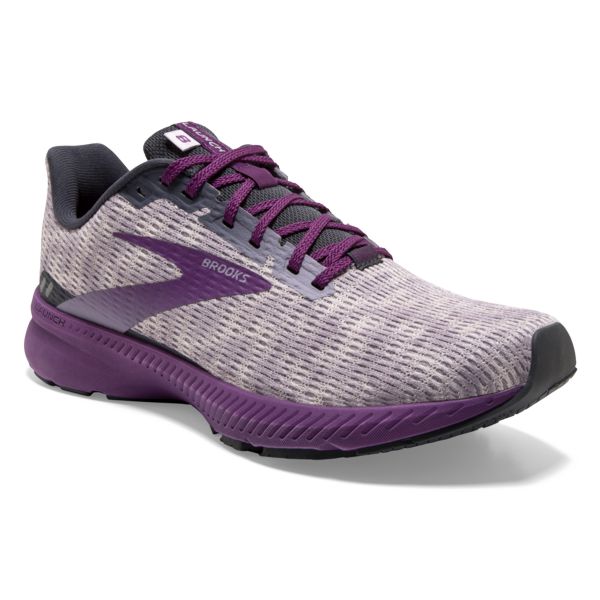 Brooks Launch 8 Women's Road Running Shoes Grey / Purple | NZ-39574