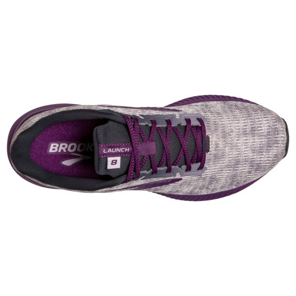 Brooks Launch 8 Women's Road Running Shoes Grey / Purple | NZ-39574