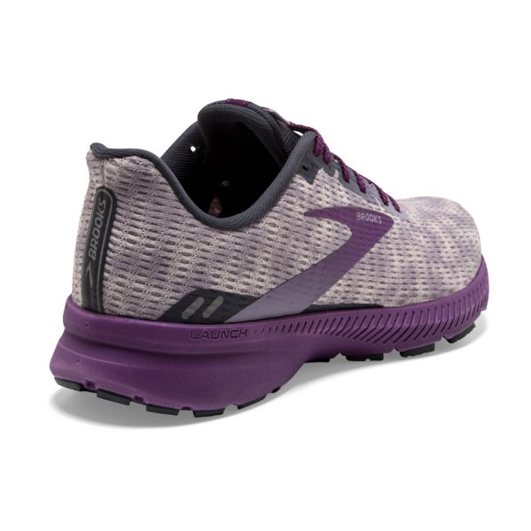 Brooks Launch 8 Women's Road Running Shoes Grey / Purple | NZ-39574