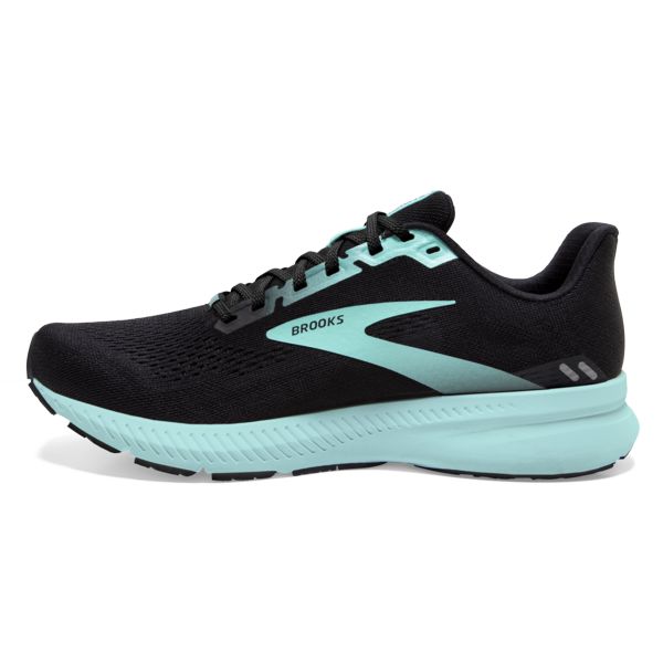 Brooks Launch 8 Women's Road Running Shoes Black / Blue | NZ-483126