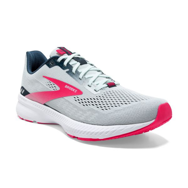 Brooks Launch 8 Women's Road Running Shoes Grey / Pink / White | NZ-504938