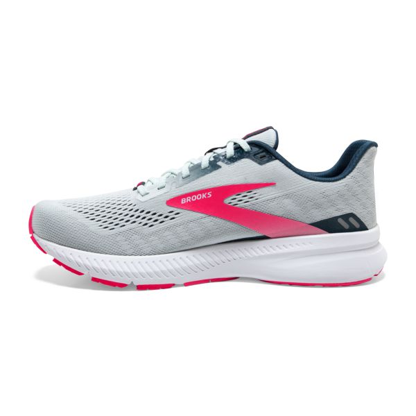 Brooks Launch 8 Women's Road Running Shoes Grey / Pink / White | NZ-504938