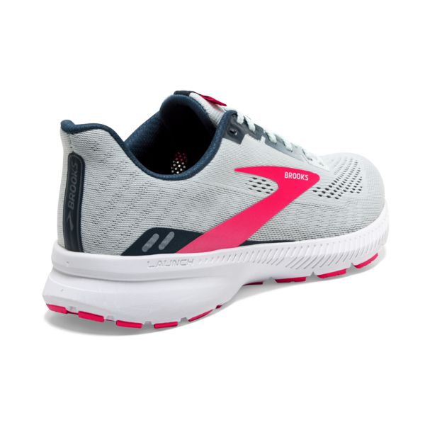 Brooks Launch 8 Women's Road Running Shoes Grey / Pink / White | NZ-504938