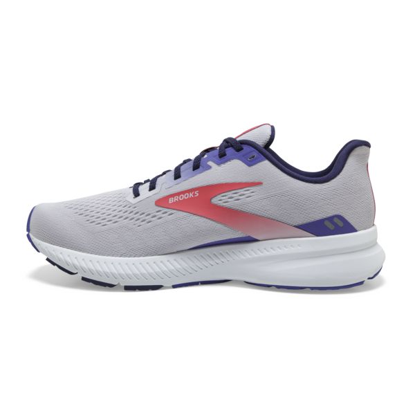 Brooks Launch 8 Women's Road Running Shoes Grey / Purple / Coral | NZ-912785