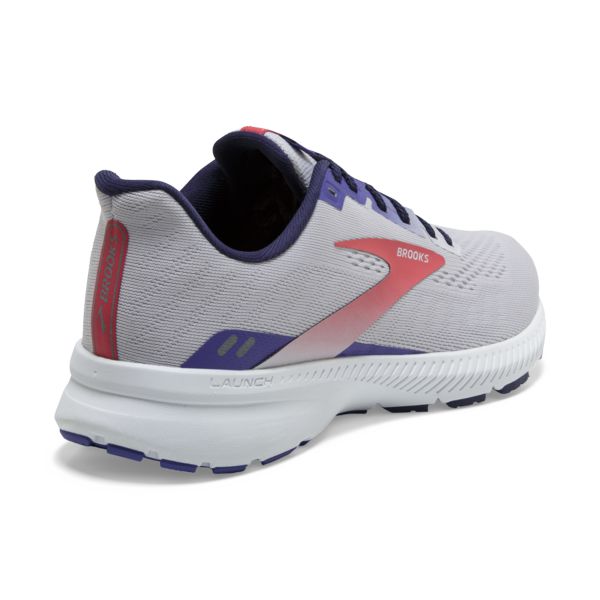 Brooks Launch 8 Women's Road Running Shoes Grey / Purple / Coral | NZ-912785