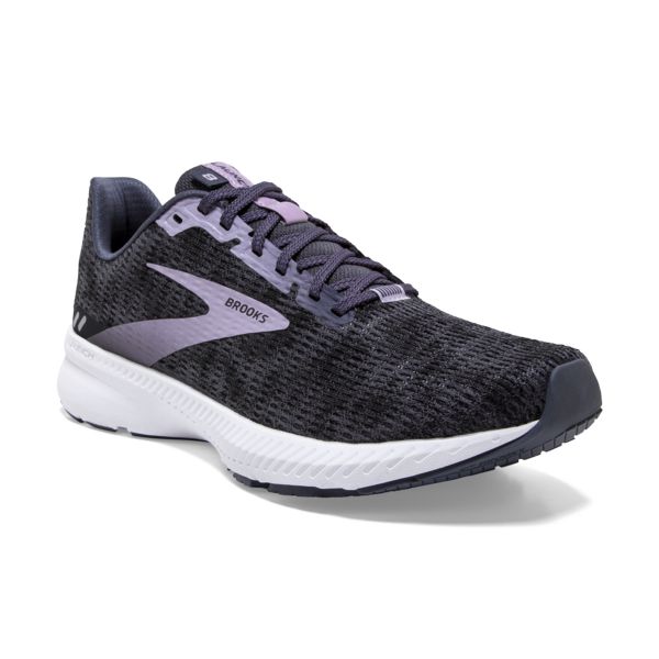 Brooks Launch 8 Women's Road Running Shoes Black / Purple / White | NZ-947683