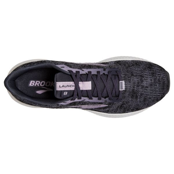 Brooks Launch 8 Women's Road Running Shoes Black / Purple / White | NZ-947683