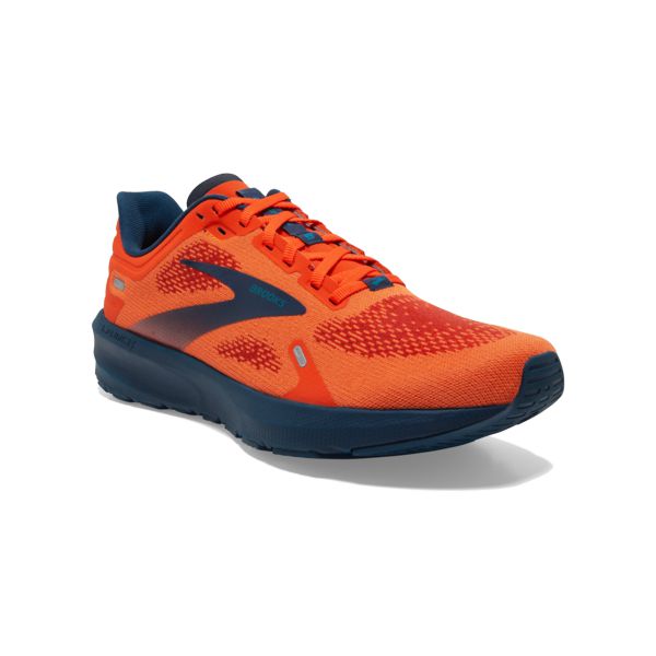 Brooks Launch 9 Men's Road Running Shoes Orange / Navy | NZ-67135