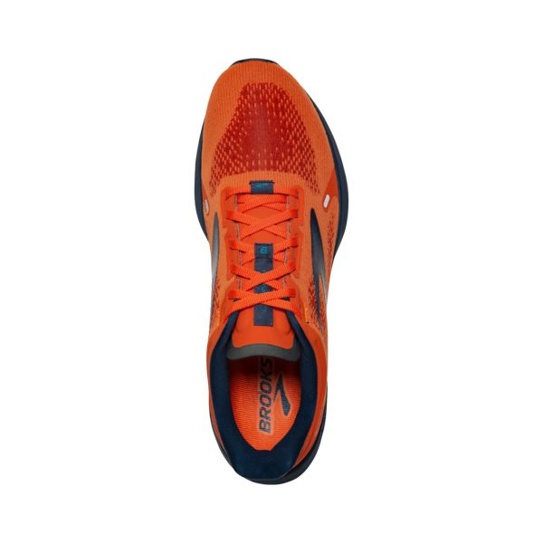 Brooks Launch 9 Men's Road Running Shoes Orange / Navy | NZ-67135