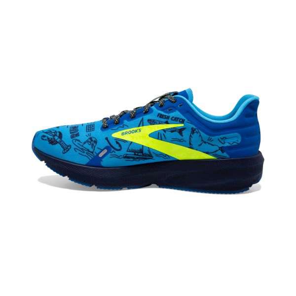 Brooks Launch 9 Women's Road Running Shoes Blue / Yellow / Black | NZ-971068