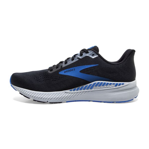 Brooks Launch GTS 8 Men's Road Running Shoes Black / Grey / Blue | NZ-495073