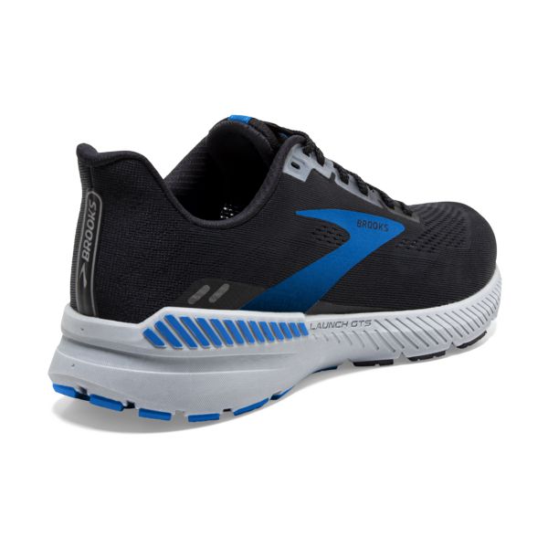 Brooks Launch GTS 8 Men's Road Running Shoes Black / Grey / Blue | NZ-495073