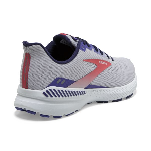 Brooks Launch GTS 8 Women's Road Running Shoes Grey / Purple / Coral | NZ-172534