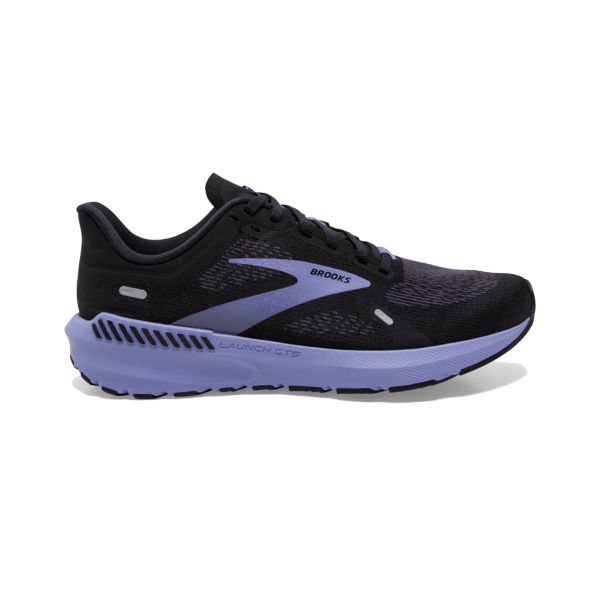 Brooks Launch GTS 9 Women\'s Road Running Shoes Black / Purple | NZ-753601