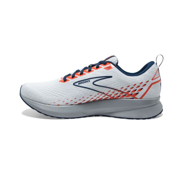 Brooks Levitate 5 Men's Road Running Shoes White / Blue / Orange | NZ-547369