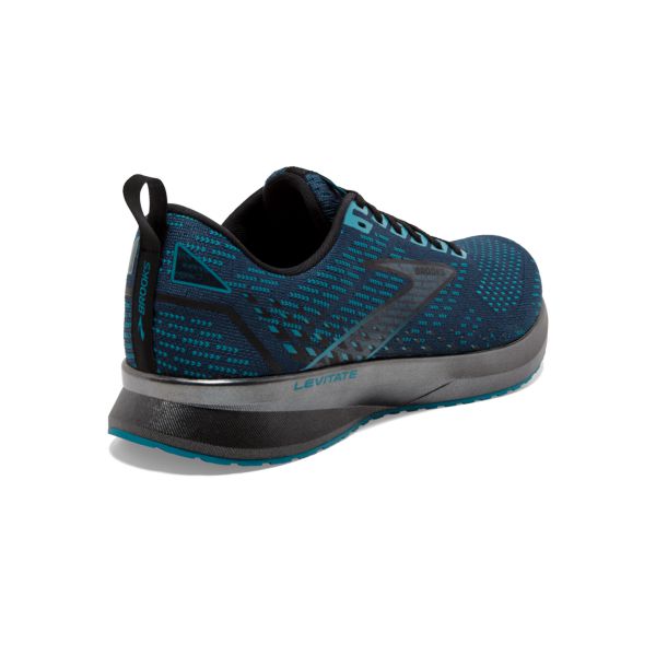 Brooks Levitate 5 Men's Road Running Shoes Navy / Green / Black | NZ-548193