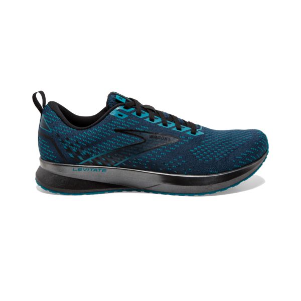 Brooks Levitate 5 Men\'s Road Running Shoes Navy / Green / Black | NZ-548193