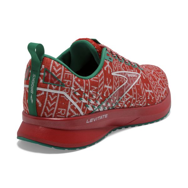 Brooks Levitate 5 Men's Road Running Shoes Red / White / Green | NZ-601729