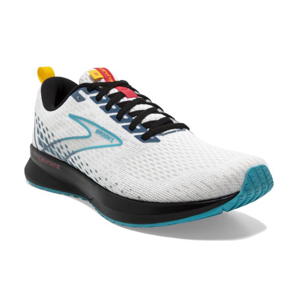 Brooks Levitate 5 Men's Road Running Shoes White / Blue / Black | NZ-695374