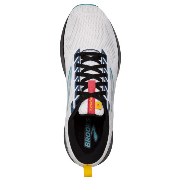 Brooks Levitate 5 Men's Road Running Shoes White / Blue / Black | NZ-695374