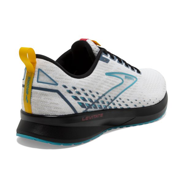 Brooks Levitate 5 Men's Road Running Shoes White / Blue / Black | NZ-695374