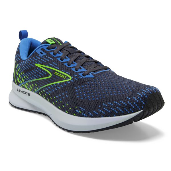 Brooks Levitate 5 Men's Road Running Shoes Blue / Green / White | NZ-780531