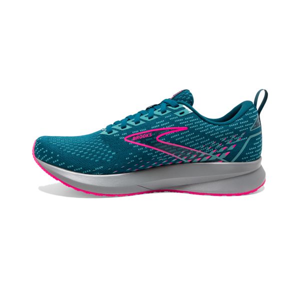 Brooks Levitate 5 Women's Road Running Shoes Blue / Pink / Grey | NZ-532089