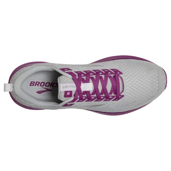 Brooks Levitate 5 Women's Road Running Shoes Grey / Purple | NZ-714296