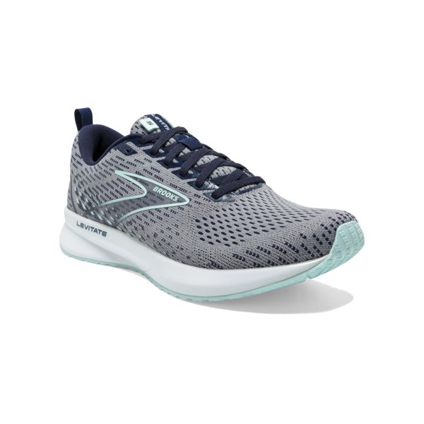 Brooks Levitate 5 Women's Road Running Shoes Grey / Navy / White | NZ-836510