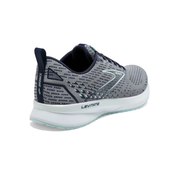 Brooks Levitate 5 Women's Road Running Shoes Grey / Navy / White | NZ-836510