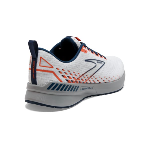 Brooks Levitate GTS 5 Men's Road Running Shoes White / Blue / Orange | NZ-230895