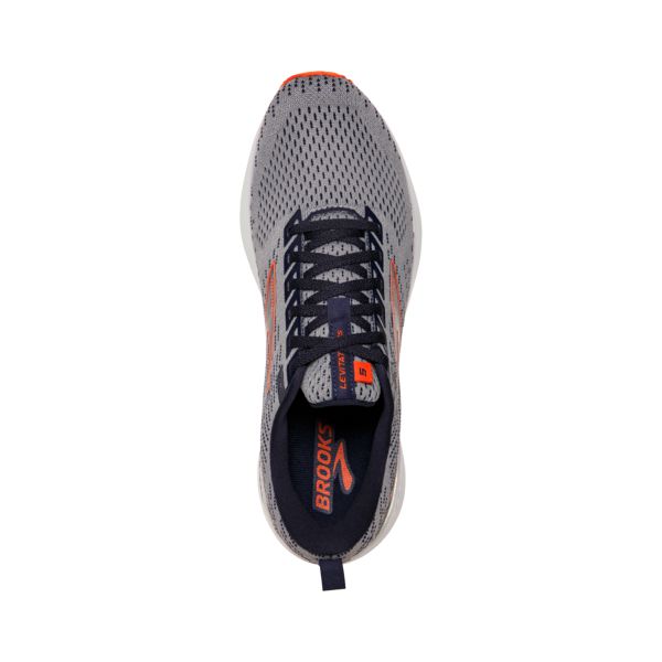 Brooks Levitate GTS 5 Men's Road Running Shoes Grey / Orange / White | NZ-790561