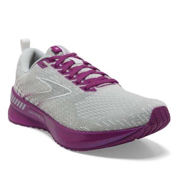 Brooks Levitate GTS 5 Women's Road Running Shoes Grey / Purple | NZ-130946