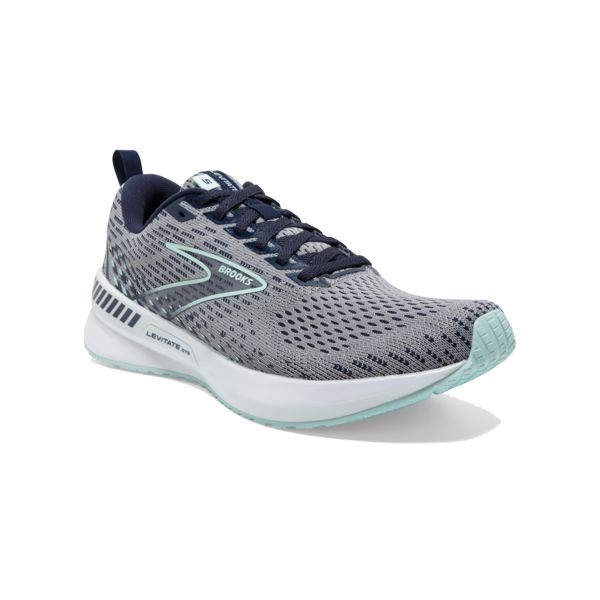 Brooks Levitate GTS 5 Women's Road Running Shoes Grey / Navy / White | NZ-623075