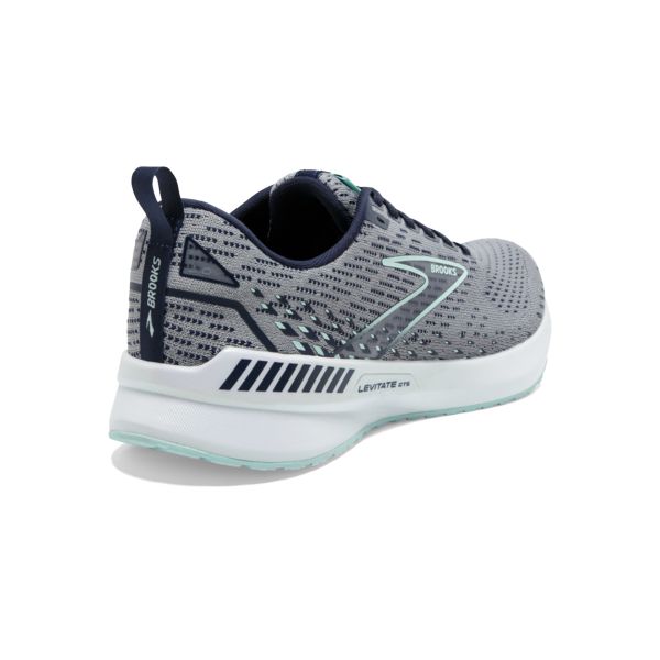 Brooks Levitate GTS 5 Women's Road Running Shoes Grey / Navy / White | NZ-623075