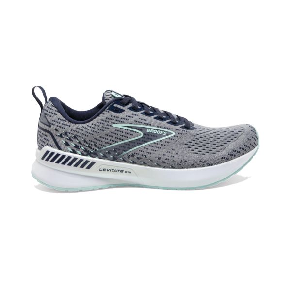 Brooks Levitate GTS 5 Women\'s Road Running Shoes Grey / Navy / White | NZ-623075