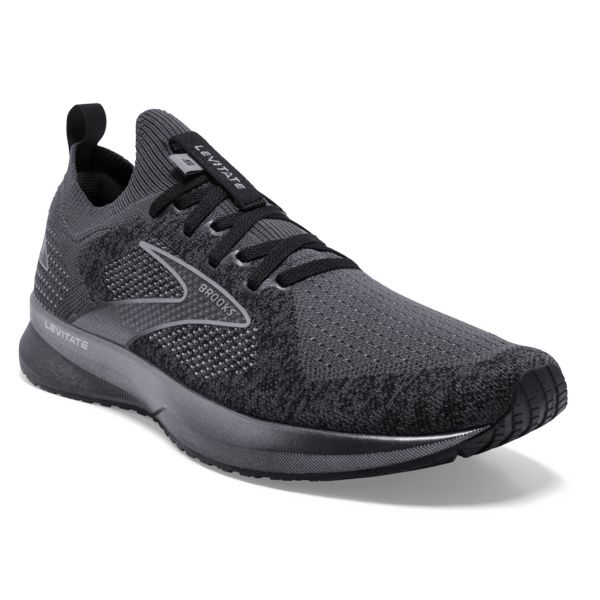 Brooks Levitate StealthFit 5 Men's Road Running Shoes Black / Grey | NZ-243761