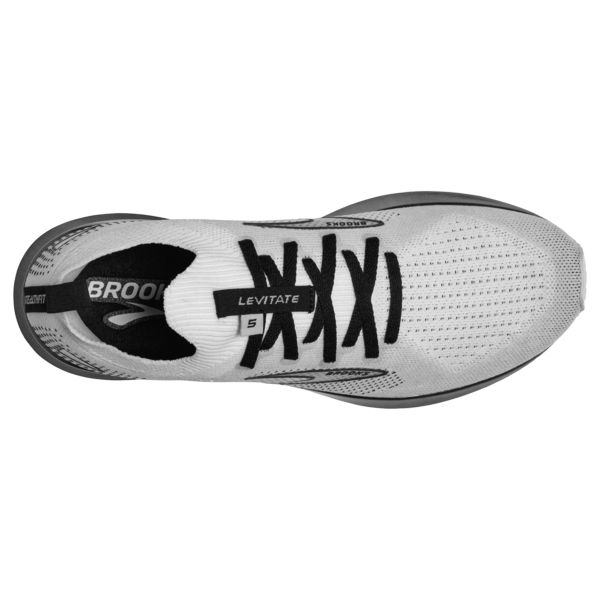 Brooks Levitate StealthFit 5 Men's Road Running Shoes White / Grey / Black | NZ-356729