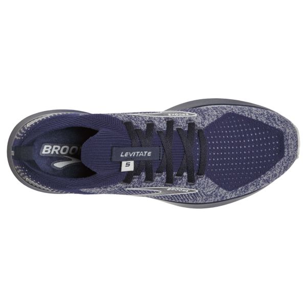 Brooks Levitate StealthFit 5 Men's Road Running Shoes Grey / Navy / White | NZ-452803