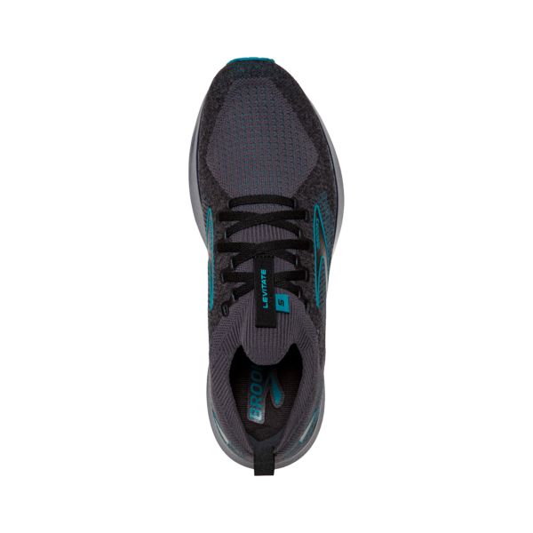 Brooks Levitate StealthFit 5 Men's Road Running Shoes Black / Turquoise | NZ-654938