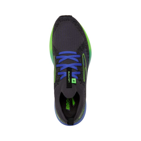 Brooks Levitate StealthFit 5 Men's Road Running Shoes Black / Blue / Green | NZ-931865