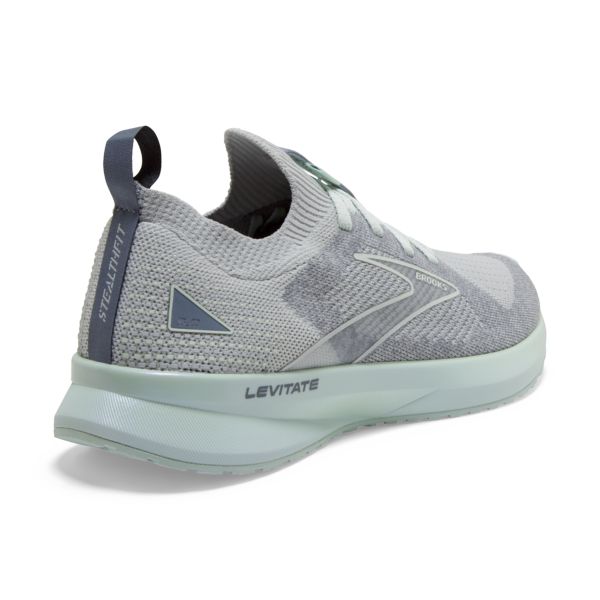 Brooks Levitate StealthFit 5 Women's Road Running Shoes Grey / Green | NZ-517938