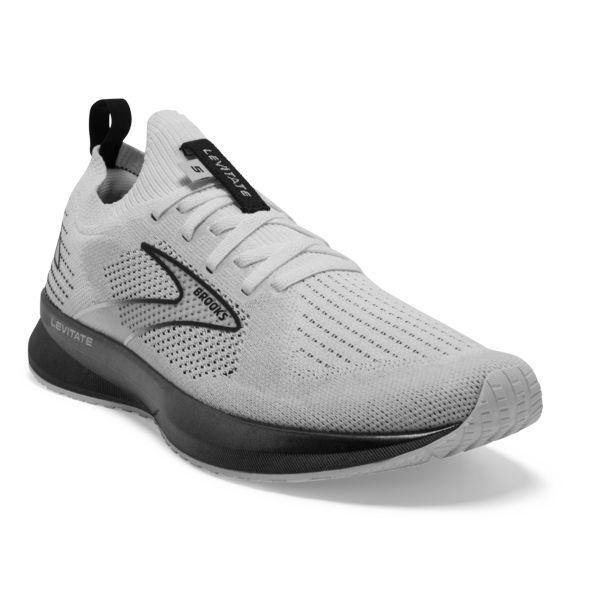 Brooks Levitate StealthFit 5 Women's Road Running Shoes White / Grey / Black | NZ-647850