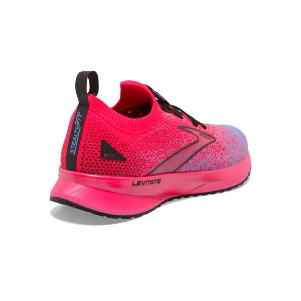 Brooks Levitate StealthFit 5 Women's Road Running Shoes Pink / Black / Blue | NZ-69521