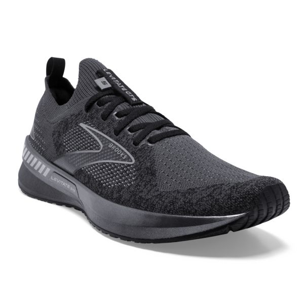 Brooks Levitate StealthFit GTS 5 Men's Road Running Shoes Black / Grey | NZ-630491