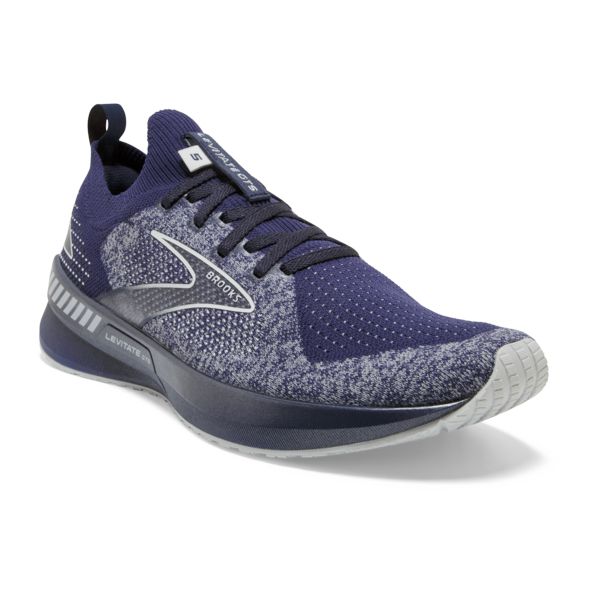 Brooks Levitate StealthFit GTS 5 Men's Road Running Shoes Grey / Navy / White | NZ-690357