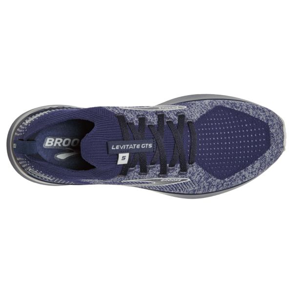 Brooks Levitate StealthFit GTS 5 Men's Road Running Shoes Grey / Navy / White | NZ-690357