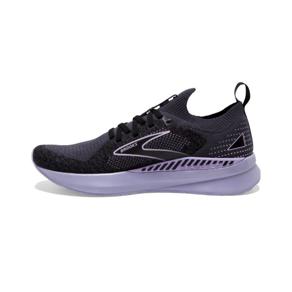 Brooks Levitate StealthFit GTS 5 Women's Road Running Shoes Black / Grey / Purple | NZ-138062